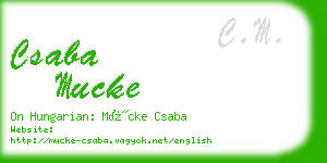 csaba mucke business card